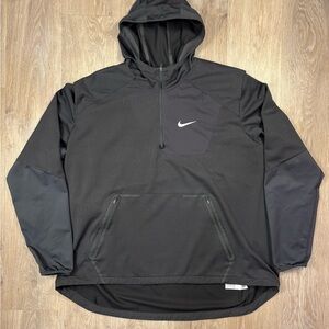Nike Dark Gray 1/4 Zip Hooded Running Jacket Men’s 3XL